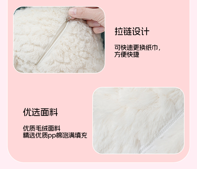 Car Tissue Box Cute Bear Plush Doll Tissue Set Creative Cartoon Car Storage Tissue Hanging Bag Wholesale