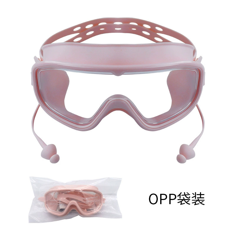 새로운 대형 프레임 핑크 수영 고글 OPP 가방