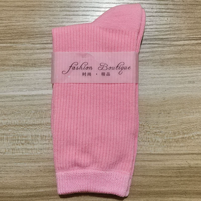 [四季女士日系复古棉袜堆堆袜二杠长筒ins百搭袜袜子批发撞色ins风]