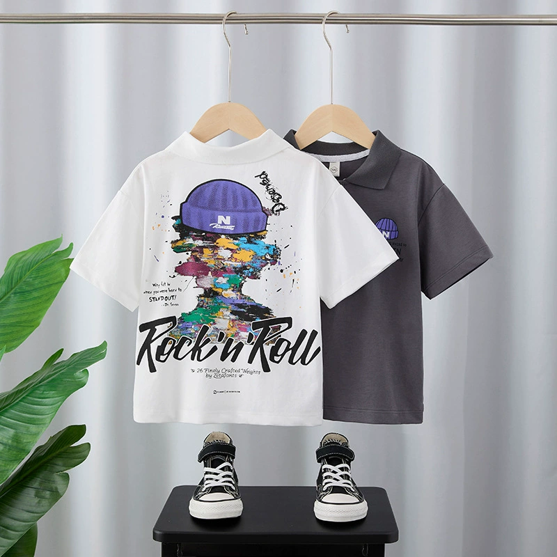 Футболка коротким рукавом из мягкой дышащей ткани с комфортным трендом, с вышивкой, 2025 год