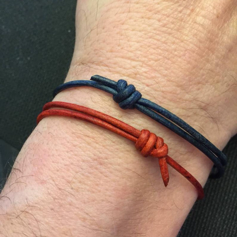 Натуральная кожа верхний слой кожаный браслет мягкая кожа завязанная Веревка Регулируемый браслет для мужчин и женщин браслет для серфинга ювелирные изделия