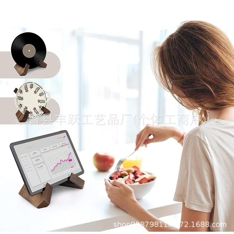 スポットレストラン木製レシピスタンド研究デスクトップ無垢材読書ブックスタンドフラットレコード収納ディスプレイスタンド|undefined