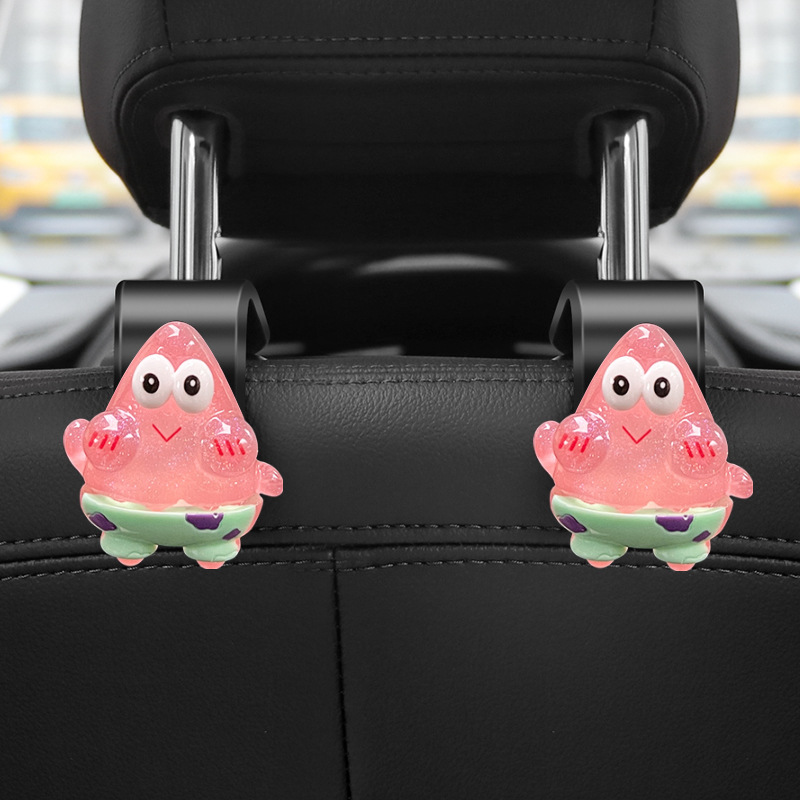 Gancho trasero de automóvil Gancho de respaldo de asiento de dibujos animados Gancho multifuncional para automóvil en automóvil Gancho pequeño para automóvil Gancho de asiento