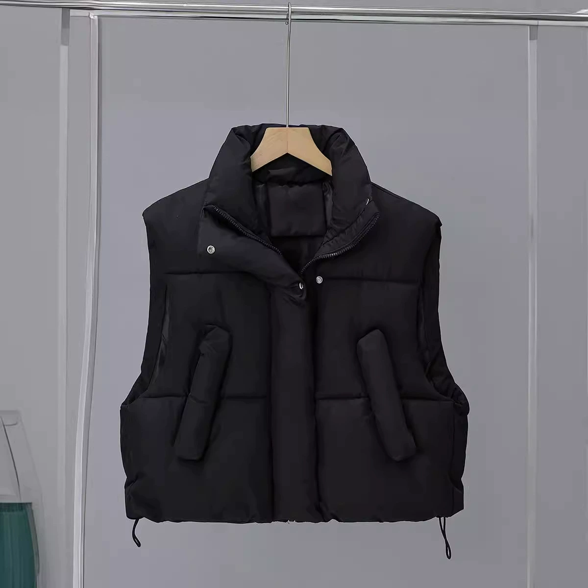 Зимний короткий модный жилет, куртка, для подростков, свободный крой, корейский стиль, приталенный