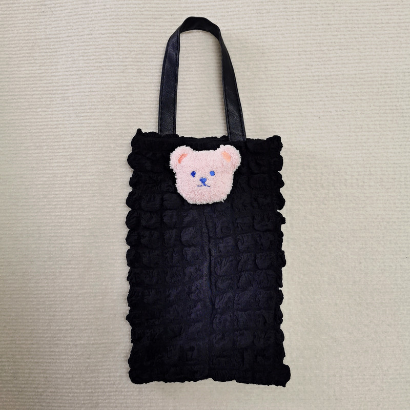 Korean-style cute bear tissue box cover for car seat backs, suitable for babies and children