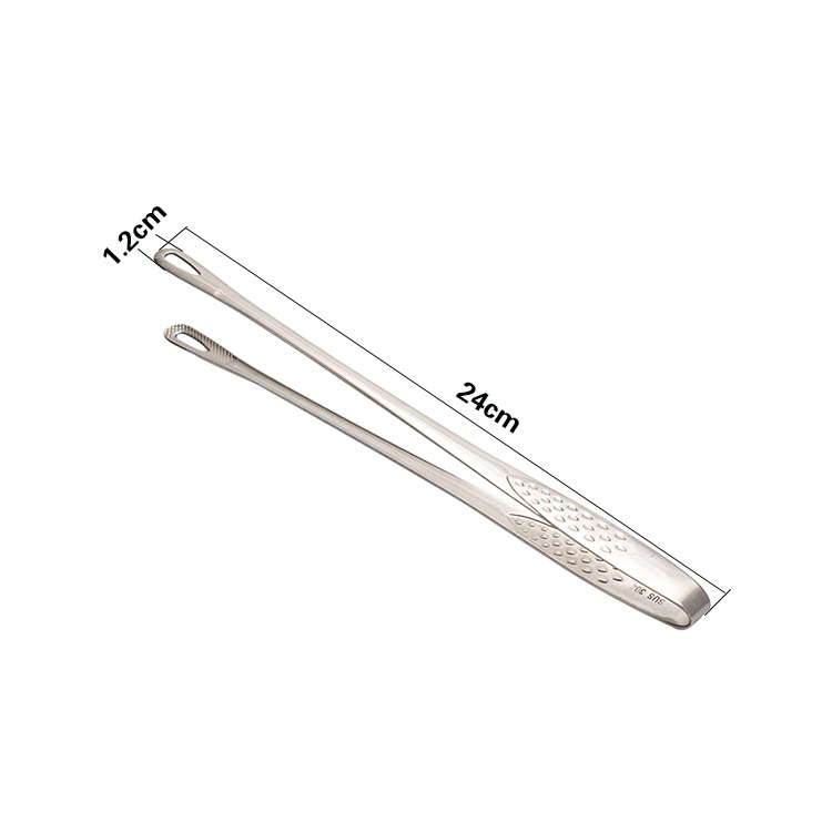 Acero inoxidable 304 estilo coreano al aire libre barbacoa clip filete clip alargado comida clip barbacoa tijeras
