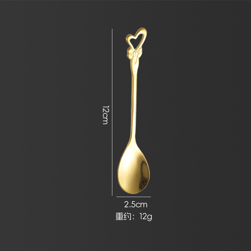 304 cucharas de café de acero inoxidable cucharas creativas de cuatro hojas cucharas de alas cucharas de pan de nido postre cucharas de amor cucharas de flores