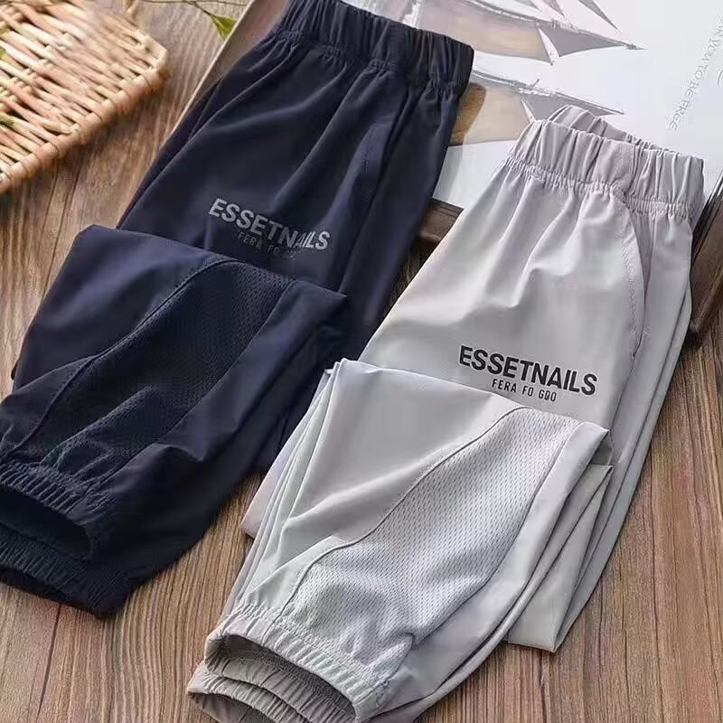 Children's Clothing Summer Clothing Boys Thin Breathable Quick-Drying Pants Medium and Large Kidsren Summer Long Pants Casual Summer Boys Fashion