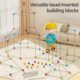 3D three-dimensional and changeable bead building blocks geometric mosaic children's diy teaching aids assembled educational toys a generation of hair