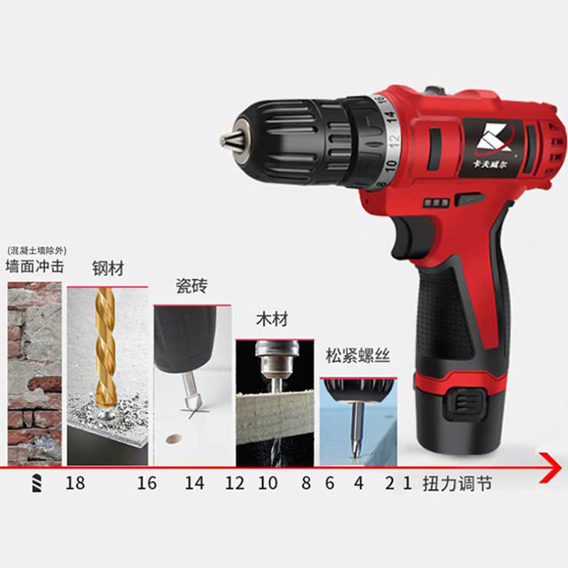 卡夫威尔 Set, lithium battery, electric drill, electric screwdriver