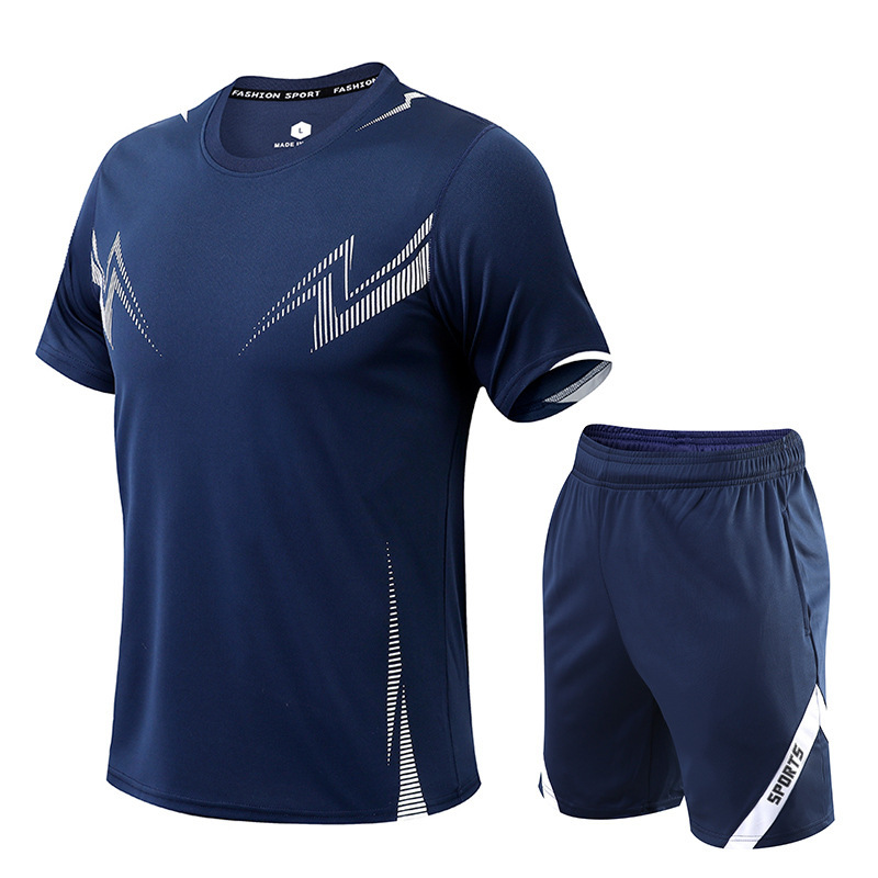 Sports Suit Men's Summer Fitness Short-sleeved T-shirt Men's Quick-drying Clothes Running Loose Casual Sportswear Men's T-shirt