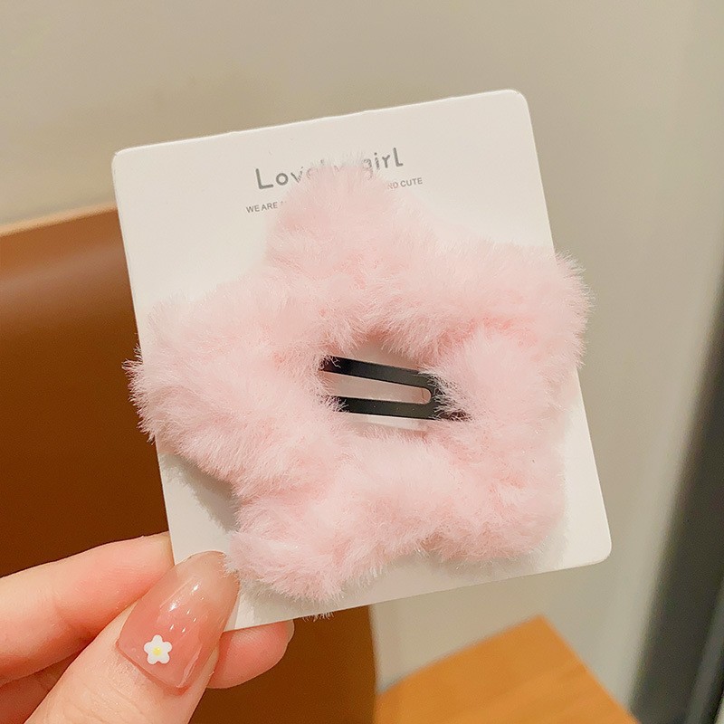 Thick-haired five-pointed star [pink]