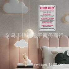 跨境新款 Room Rules Sign 房间规则标志标牌