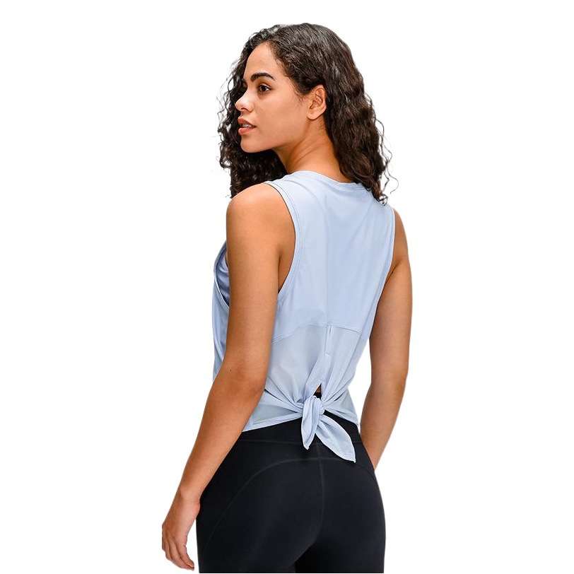 New Quick-drying Vest Women's Fitness Yoga Sleeveless Blouse Running Breathable Loose Sports T-Shirt Summer S2023