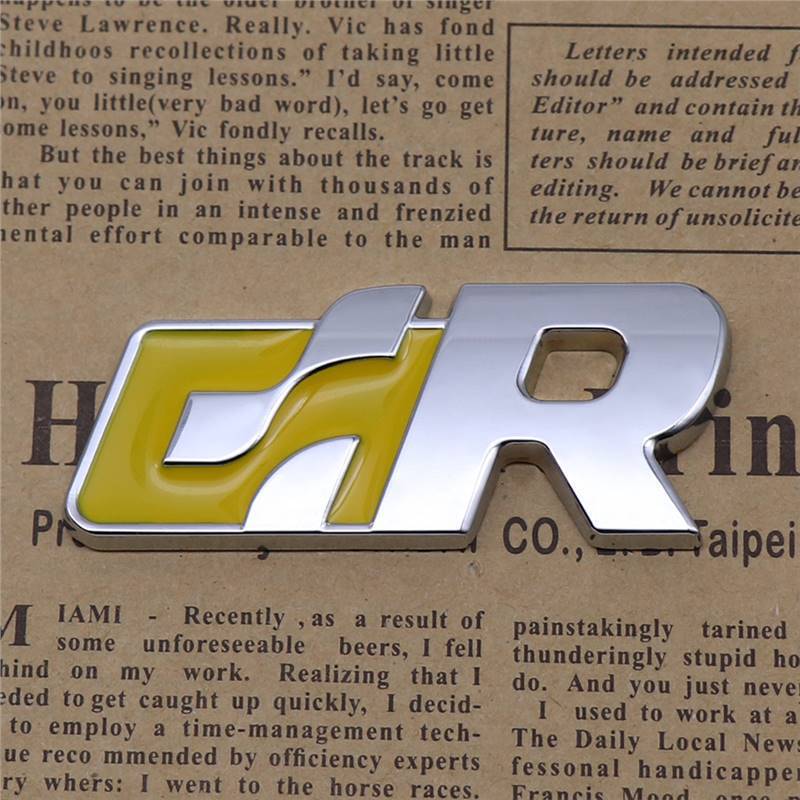 フォルクスワーゲン R 車のロゴ、Bora R 車体ステッカー、ゴルフパーソナライズ SR 車のロゴ、リアステッカー、修正された R 金属ロゴに適しています。|undefined