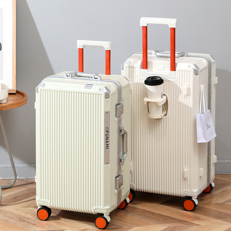 Aluminum Frame Luggage Case Trolley Case Female Male Student Universal Wheel Thickened Durable Password Box Travel Leather Box Boarding Case