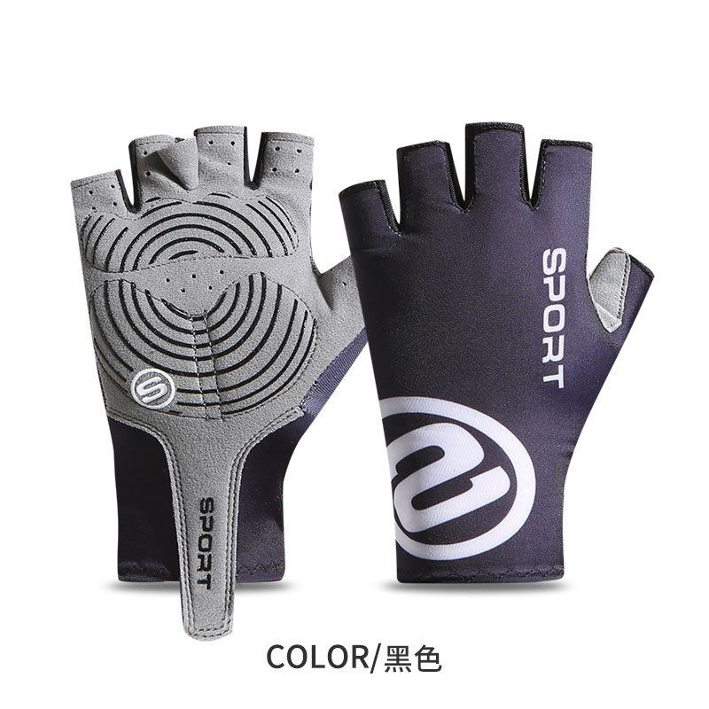 Deportes medio dedo guantes desgaste-resistente antideslizante transpirable protector solar gimnasio equipo guantes ciclismo bicicleta al por mayor