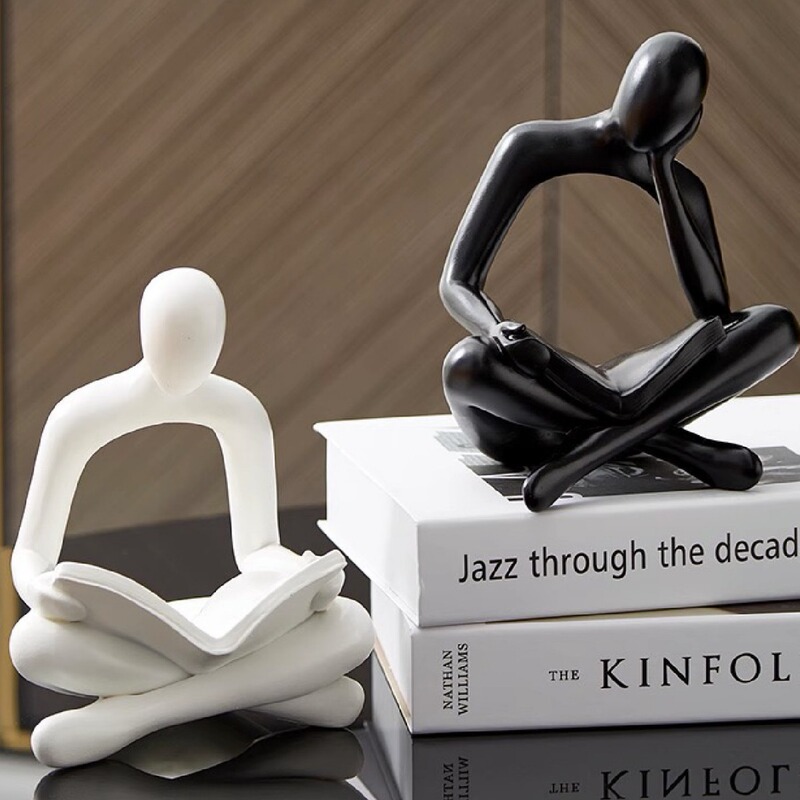 Modern Minimalist Abstract Art Designer Ornaments Nordic Creative Bookshelf Bookends Home Living Room Wine Cabinet Decorations