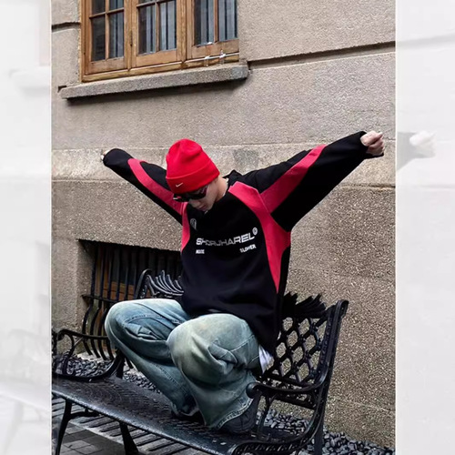 Men's Hoodie 2024 New Spring and Autumn Style American Street Style Cool Bad Boy Heavy Weight Advanced Sense Loose Casual Motorbike Jacket