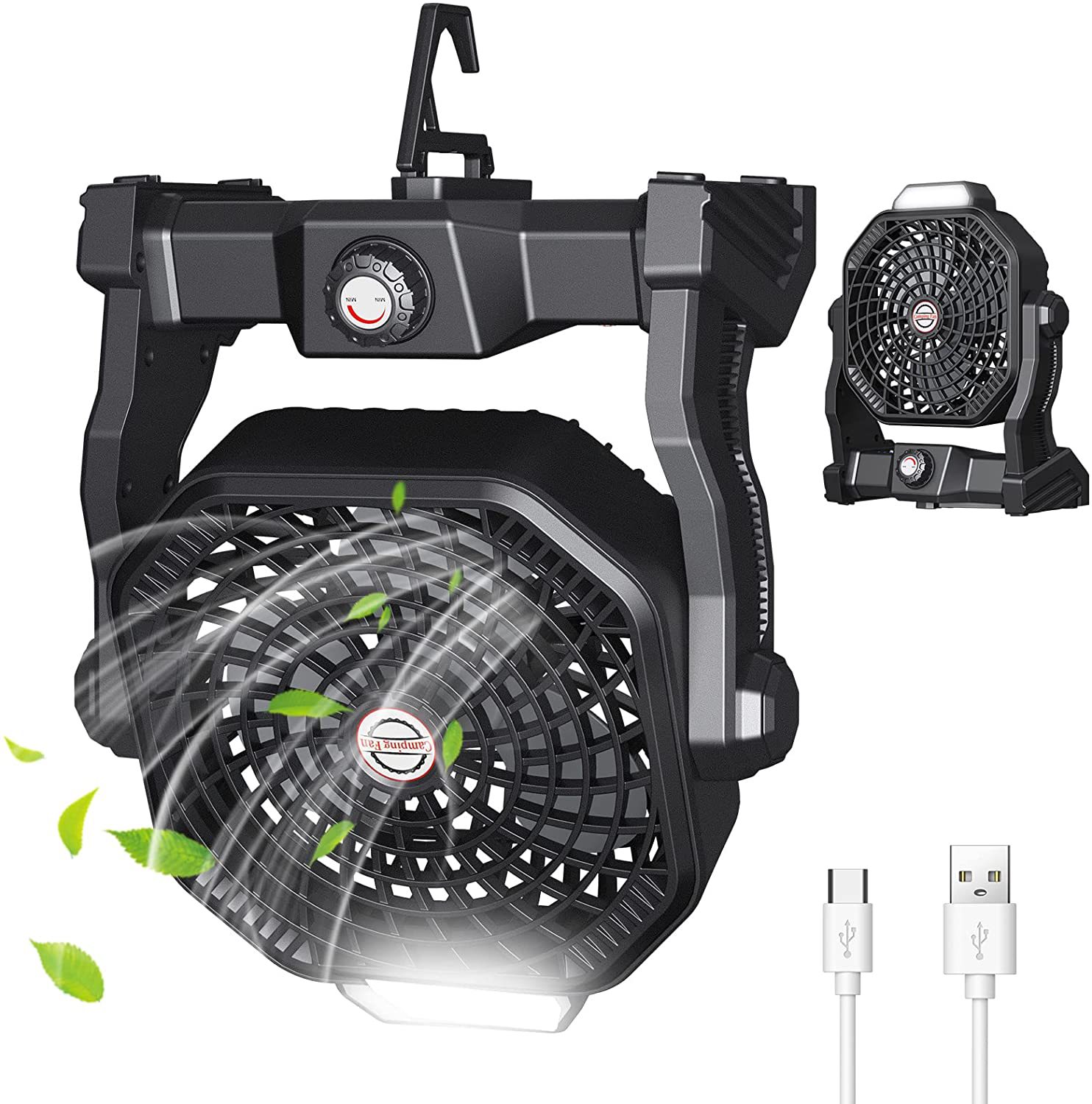 Ventilador de Camping para Colgar y Escritorio X21 Recargable para Camping