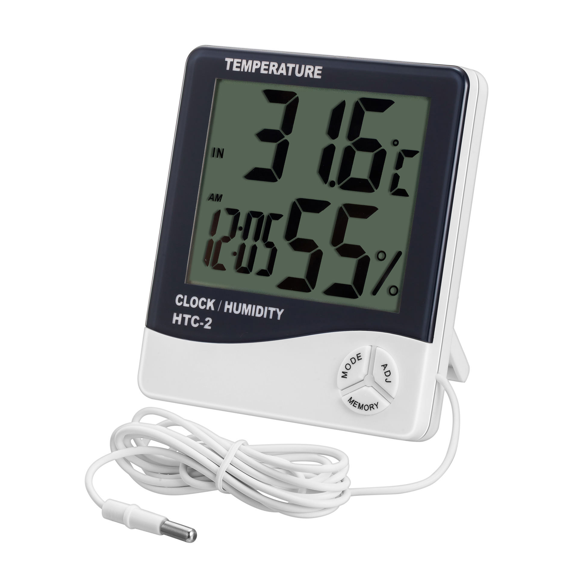 Medición transfronteriza de la nueva pantalla de color temperatura y humedad doméstica multifunción sonriente pantalla digital electrónica temperatura y humedad