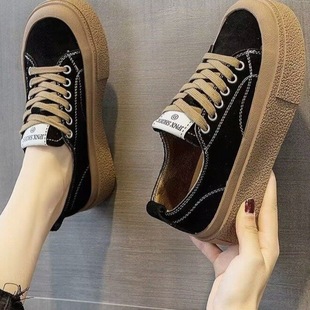 Strict Selection of Korean Board Shoes Women's White Shoes De Training Shoes Increased Shock Absorption sneaker Student Commuter Explosions