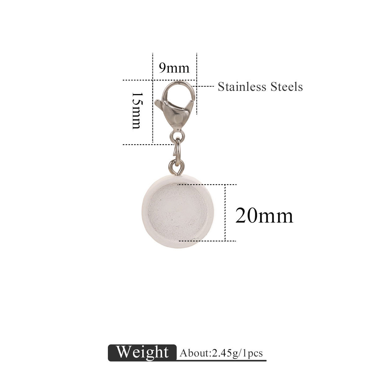 Base de madera redonda + ojo de oveja + anillo abierto + 15 joyería de joyería de llavero de joyería de joyería