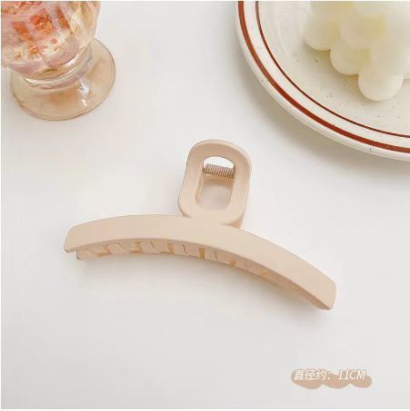 Horquilla de las mujeres espalda Cabeza esmerilado clip de pelo marrón horquilla Internet celebridad updo tiburón clip de alta calidad temperamento