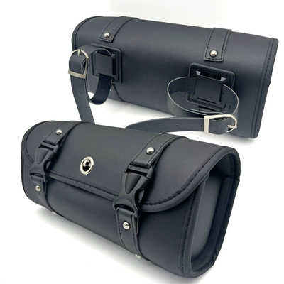 Motorcycle, Scooter, Electric Vehicle, Bicycle, Leather Front and Rear Bags, Side Bags, Rider's Electric Vehicle (Motorcycle Safety Supplies) - black-30cm-long-85cm-wide-and-11cm-high