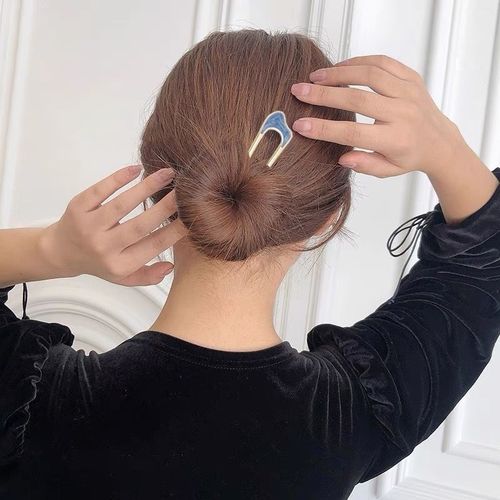 National style U-shaped hairpin hair fork metal short hairpin short hairpin retro all-match plug alloy hairpin hairpin