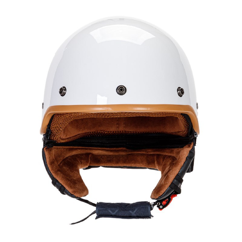 Vintage pusķivere ar malu ar noņemamu motocikla ķiveri ar priekšautiņu Elektriskā veloķivere Halewind_voghion.com