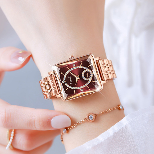 Labaoli/Labaoli light luxury women's watch live broadcast square women's quartz watch Fangsheng clock