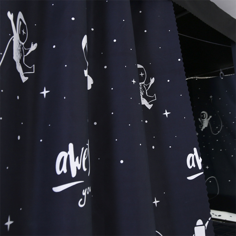 Dormitorio de estudiantes cortina de cama de tela media sombreante en la cama inferior dormitorio femenino alrededor de la cama de hombre en una sola forma en el viento de la chica Yi Heng