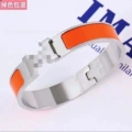 White gold orange enamel bracelet