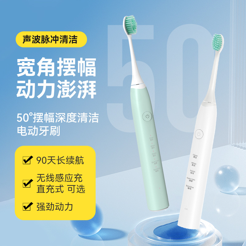 365일 긴 배터리 수명 음파 전동 칫솔 충전식 진동 5가지 모드 공장 직접 공급 도매