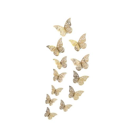 3D Stereo Simulation Paper Butterfly Concealer Nail Hole Cover Charming Sticker Bedroom Window Room Wedding Decoration Metal Texture