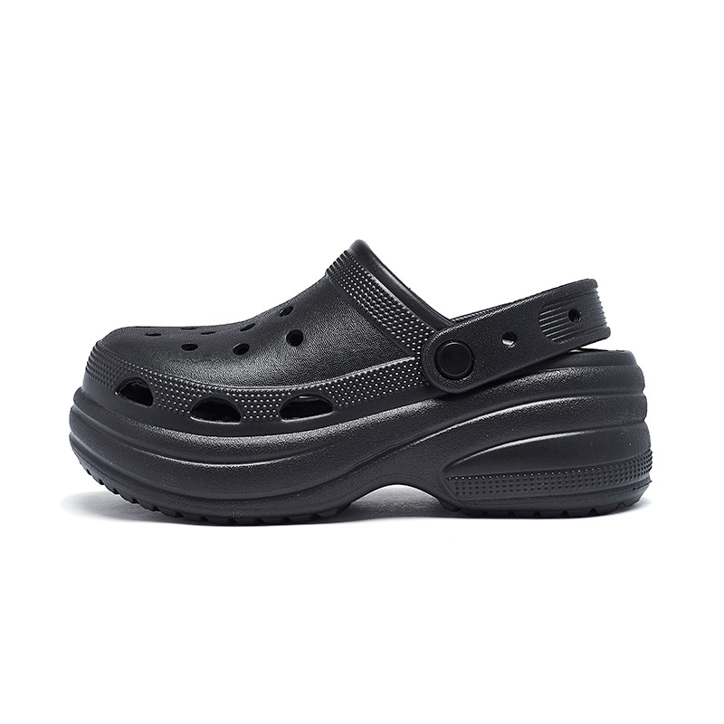 Sandalias Augusden Negras Perforadas para Mujer, Modelo 2026, Nuevas, de Verano, para Exteriores, con Suela Gruesa, Cómodas, a la Moda, para la Playa