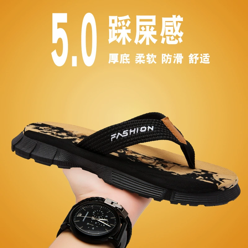 Мужские пляжные шлепанцы 2025 года, новые летние, мягкая подошва, износостойкие, повседневные