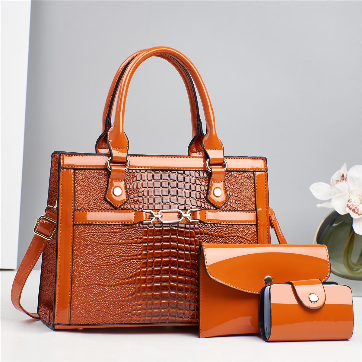 Bolsas de tres piezas, bolsas de moda, bolsas de hombro para mujeres, bolsas de gran capacidad, bolsas de madre transfronterizas