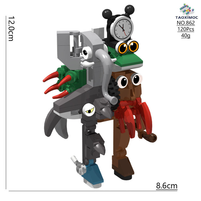 外国の AI 山と海の古典木の棒人間融合ビッグボス変異シリーズフィギュアビルディングブロック子供の教育組み立ておもちゃ|undefined