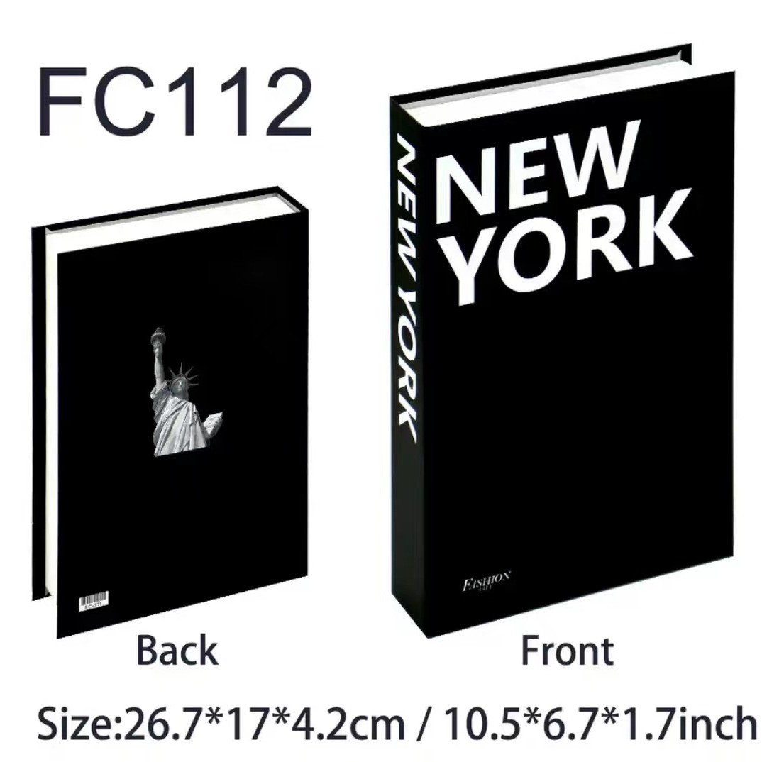 Estilo plegable, libro falso simple, famoso libro de decoración de la ciudad, decoración de mueble de TV, decoración de café, accesorios de libro de simulación