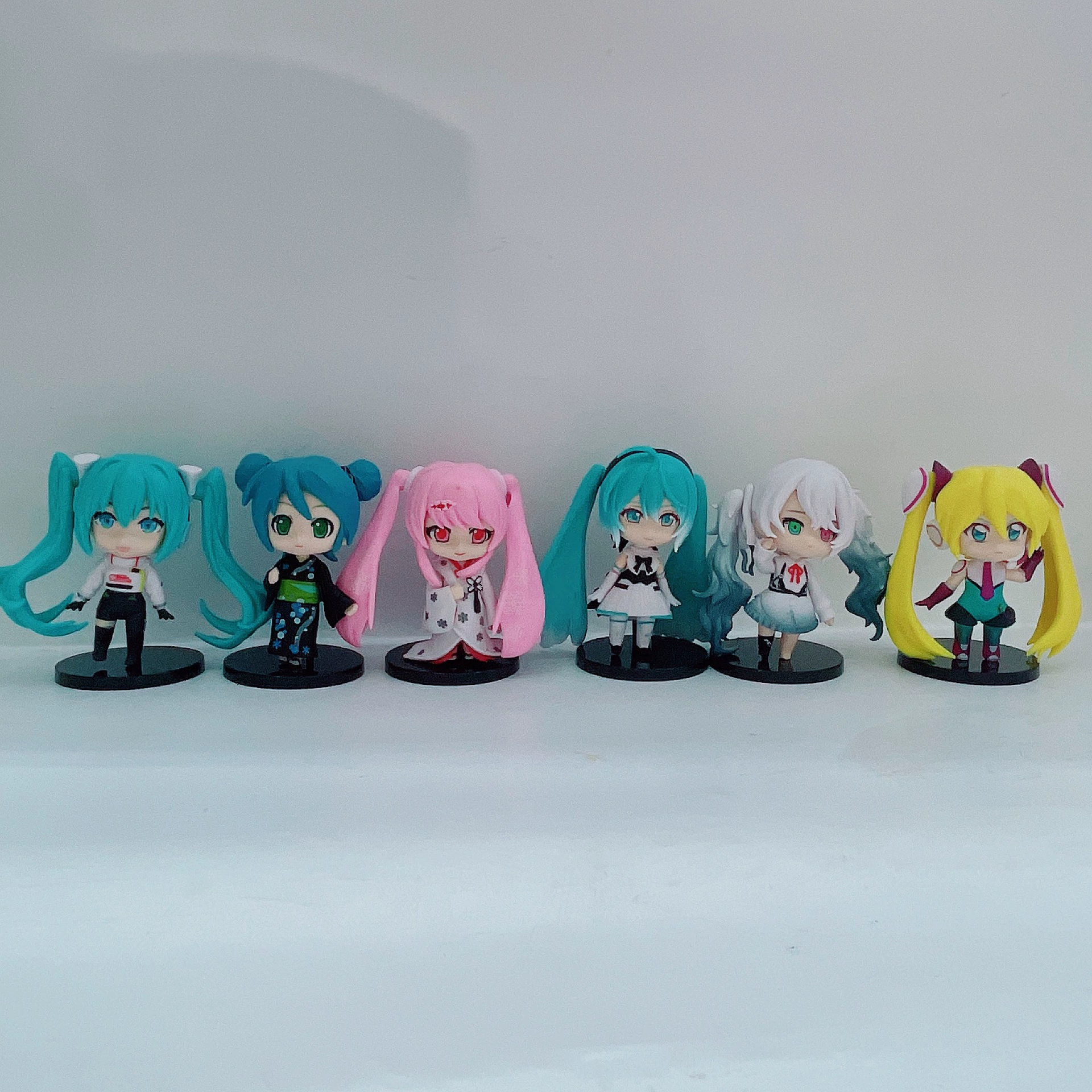 Набор фигурок Hatsune Q version — 6 чиби фигурок из ПВХ, ≈10 см для торта/машины/коллекции