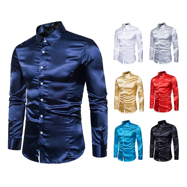 glossy long-sleeve for leisure