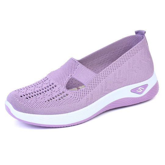 Summer Women's Shoes, Old Beijing Cloth Shoes, Non-Slip, Hollow, Breathable, Lightweight and Comfortable, Middle-Aged and Elderly Mother's Shoes, Drop Shipping