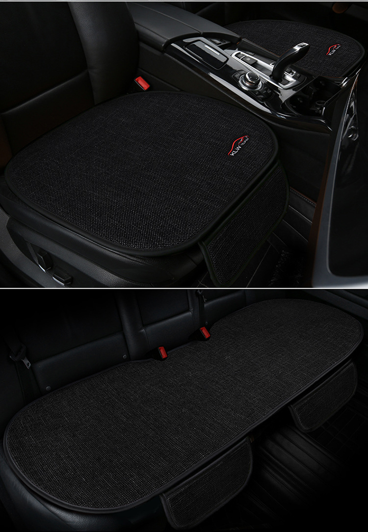 New 6-color linen small three-piece small square cushion car seat cushion four seasons universal seat cushion car chair cushion home