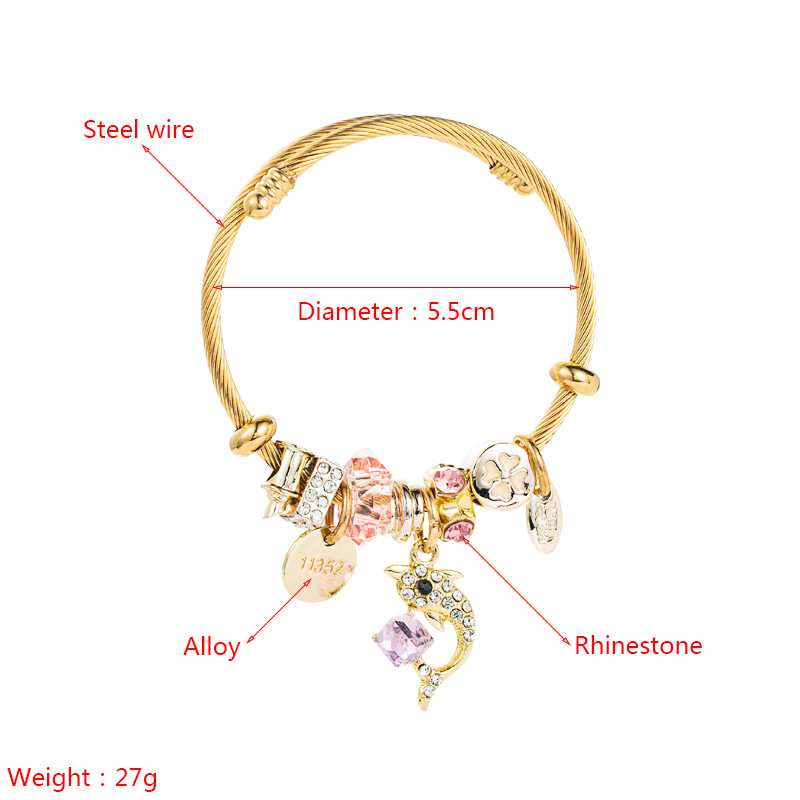 European And American Fashion & Trend Special-interest Design Personalized Diy Multi-element Bracelet Women's Simple Gold Bracelet Wrist Ring Accessories display picture 1