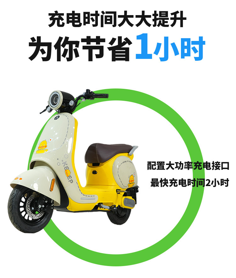 2025 Egg/Yellow Duck Electric Motorcycle Commuter E-Bike