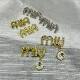 Miaojia Fashion Letter Miu Brooch Ins Trendy South Korea Internet Popular Fashion All-match Corsage High-end Suit Pin Accessories