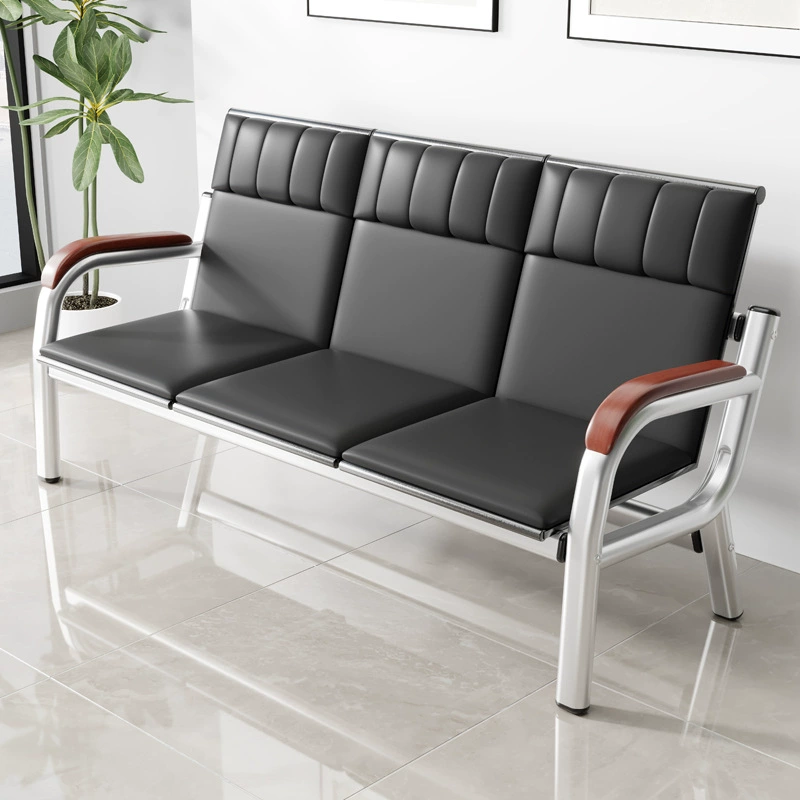 Офисный диван, журнальный столик, комбинация для бизнес-приема, простой современный офисный трехместный стул с железным каркасом, диван для ожидания