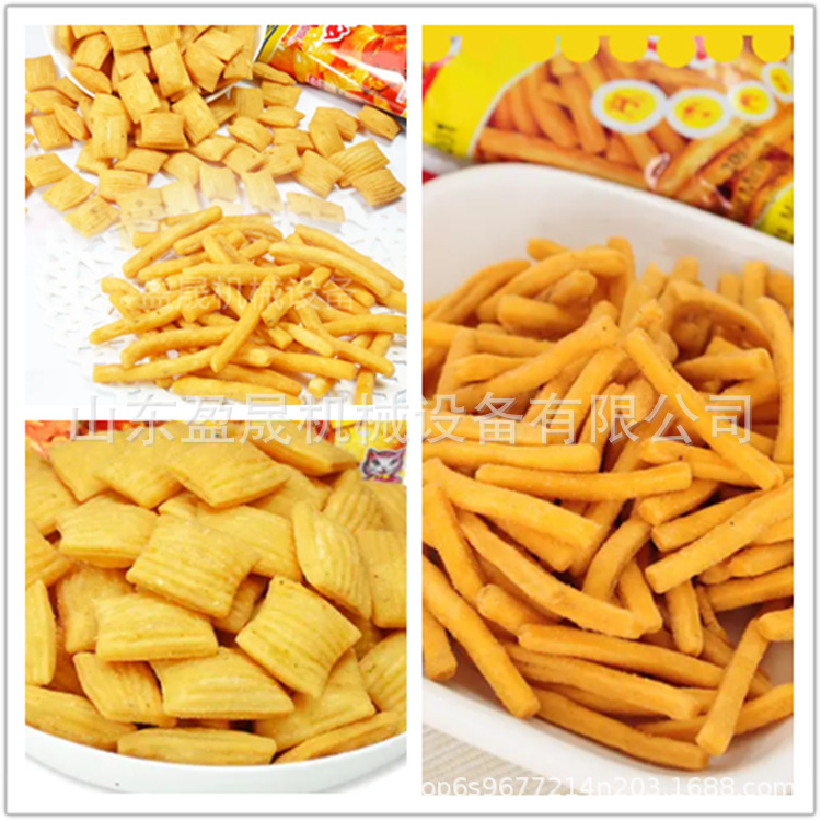 咪咪条膨化机 小型油炸面食生产线 休闲食品生产线 全自动膨化机